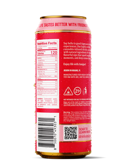 Amigos 50mg Strawberry Soda 24ct
