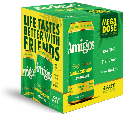Amigos 50mg Lemon Lime Soda 24ct