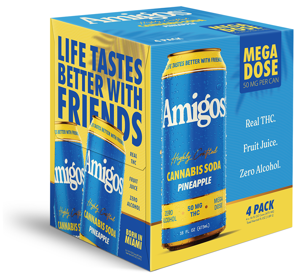 Amigos 50mg Pineapple Soda 24ct