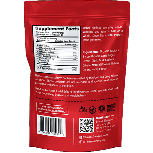 back label cherry sleep cbn thc gummies