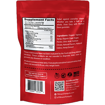 back label cherry sleep cbn thc gummies