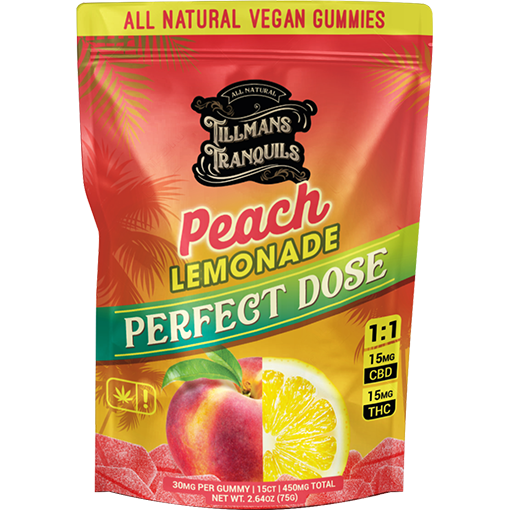 Peach Lemonade 1:1 - 15mg CBD - 15mg THC