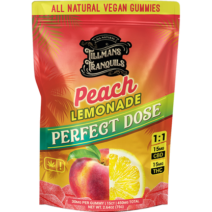 Peach Lemonade 1:1 - 15mg CBD - 15mg THC
