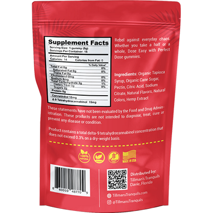 Peach Lemonade 1:1 - 15mg CBD - 15mg THC