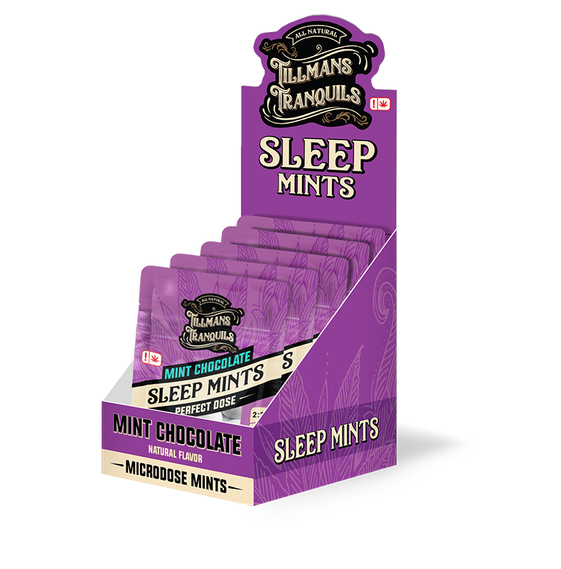 Box of Sleep THC:CBD:CBN Mint Chocolate Mints
