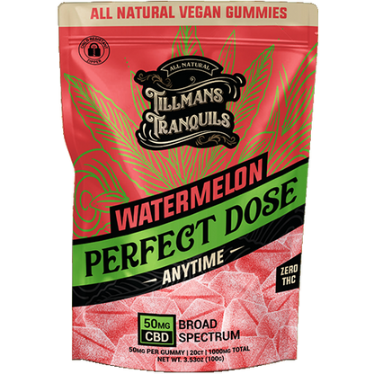 Watermelon CBD Perfect Dose Gummies (No THC)