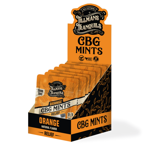 zero thc orange cbg mints